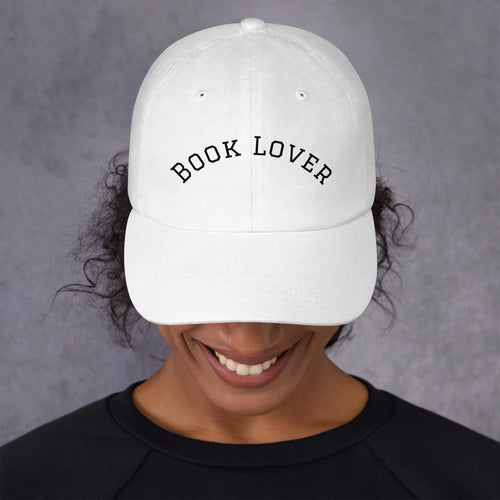BOOK LOVER | White Hat, Black Embroidery